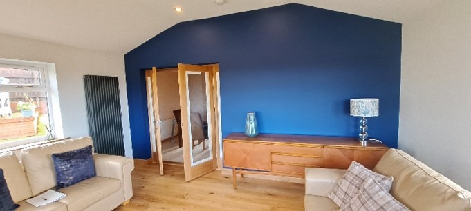 internal sitting room feature wall
