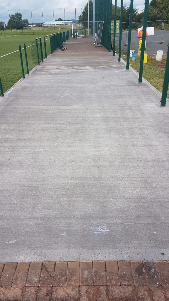 concrete works in grandstand project