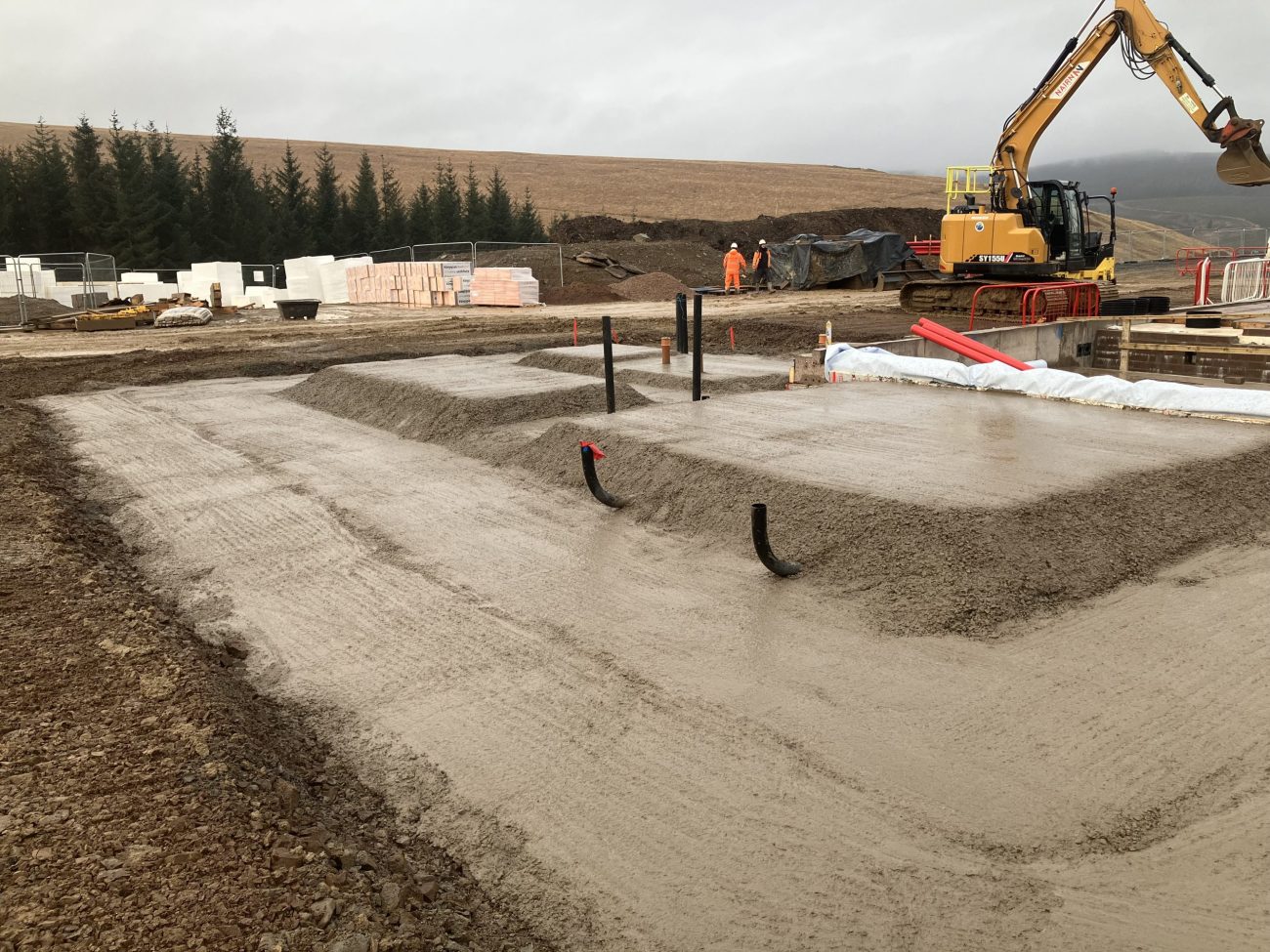 Whitelaw Brae windfarm substation compound works,