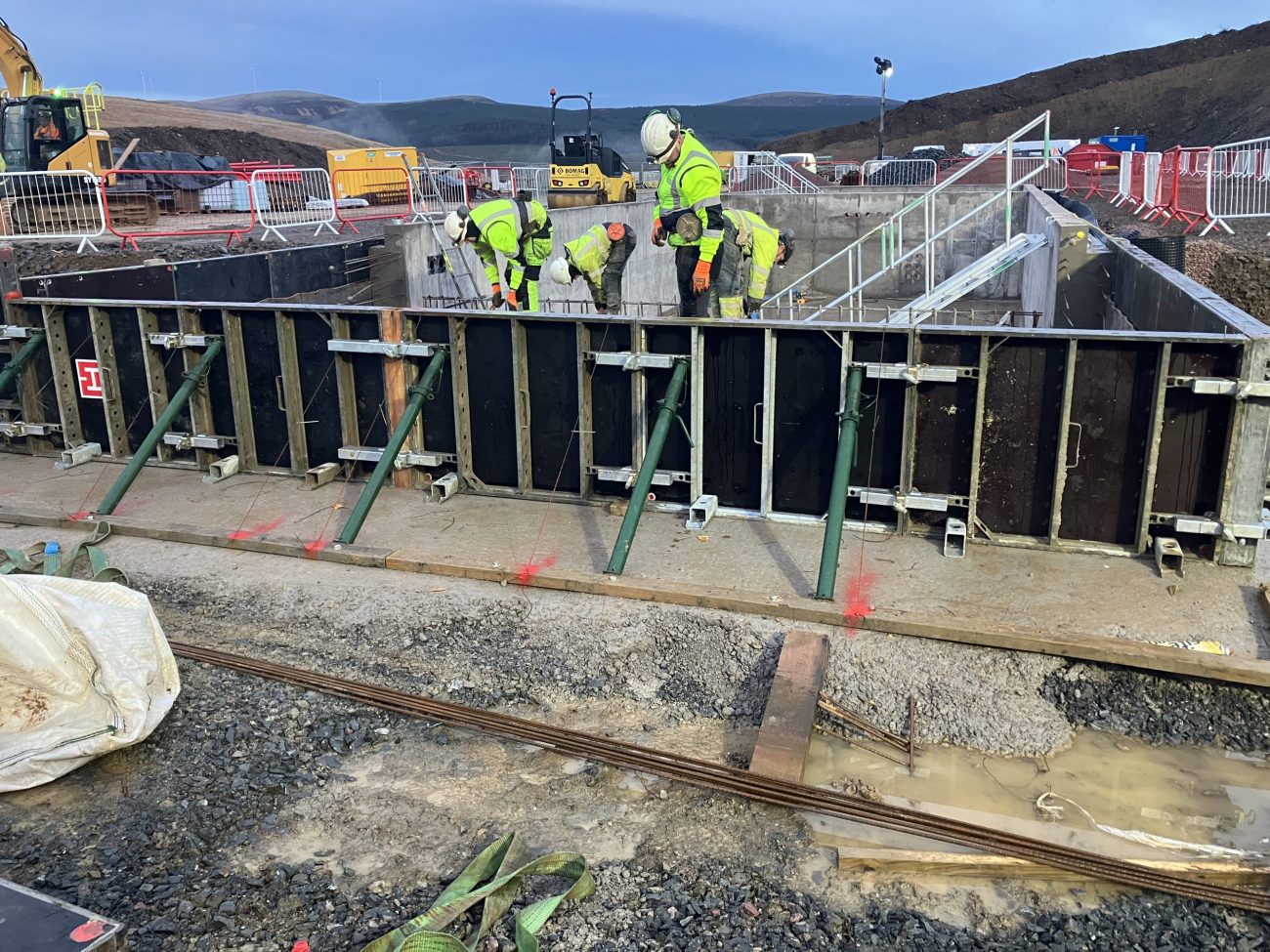 Whitelaw Brae windfarm substation compound works,