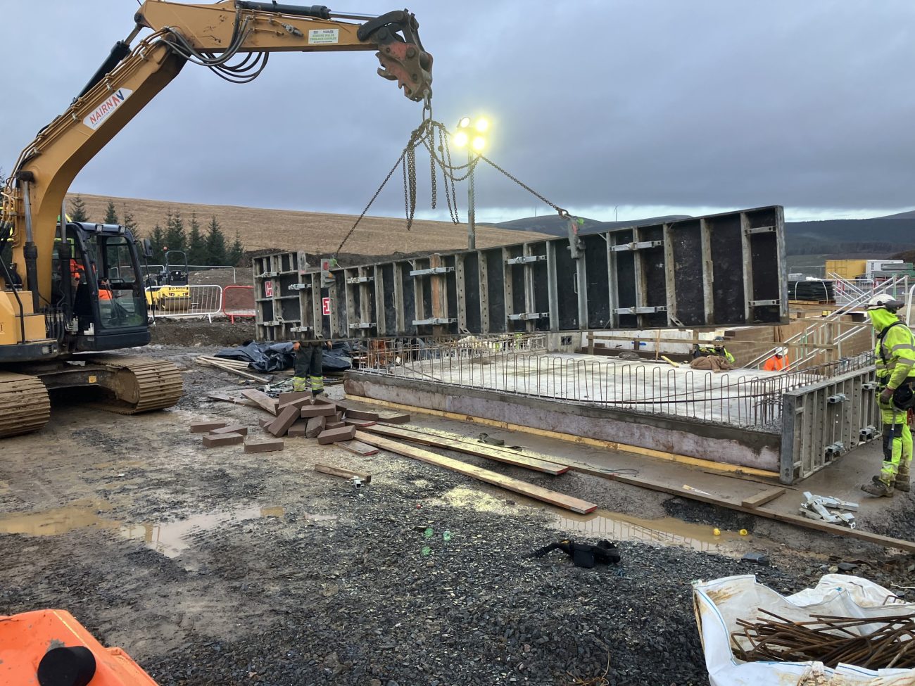 Whitelaw Brae windfarm substation compound works,