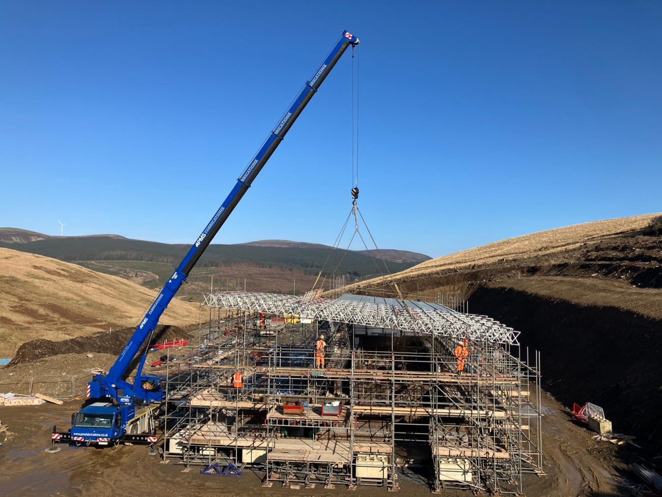 Whitelaw Brae windfarm substation compound works,