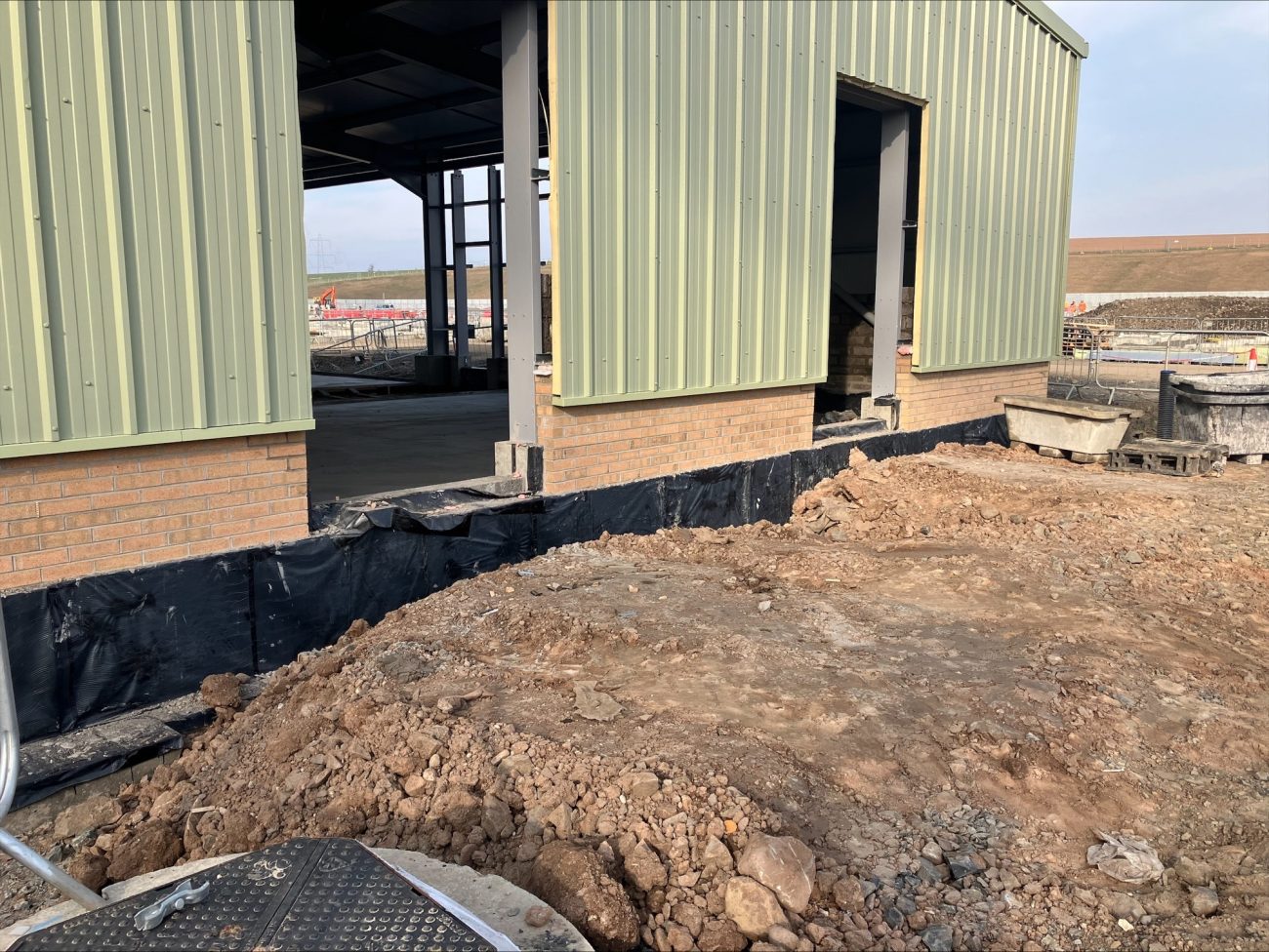 Eccles control building internal blockwork,